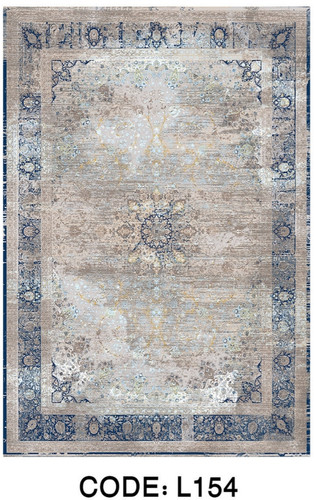 خرید ارزان فرشینه سنتی وینتیج فرشینه آفتاب کد L154مخمل شانل ترک استپدار