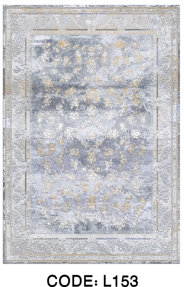 خرید ارزان فرشینه سنتی وینتیج فرشینه آفتاب کد L153مخمل شانل ترک استپدار