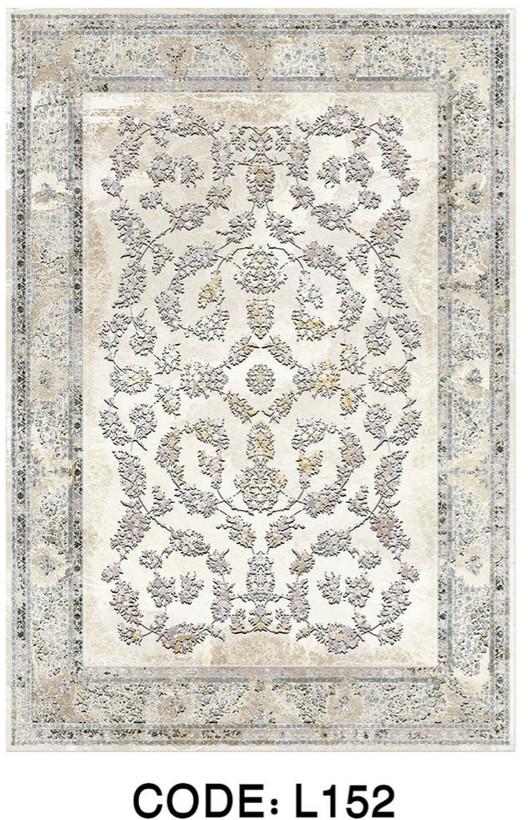 خرید ارزان فرشینه سنتی وینتیج فرشینه آفتاب کد L152مخمل شانل ترک استپدار