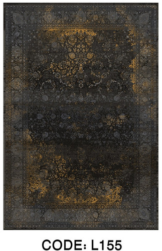 خرید ارزان فرشینه سنتی وینتیج فرشینه آفتاب کد L155مخمل شانل ترک استپدار