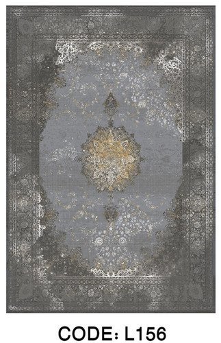 خرید ارزان فرشینه سنتی وینتیج فرشینه آفتاب کد L156مخمل شانل ترک استپدار