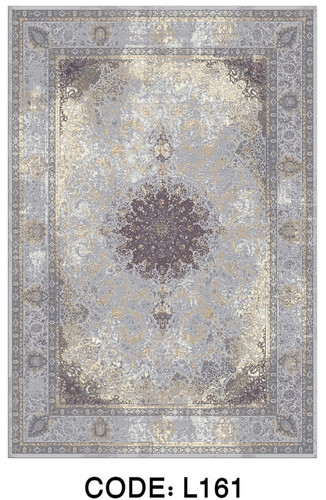 خرید ارزان فرشینه سنتی وینتیج فرشینه آفتاب کد L161مخمل شانل ترک استپدار