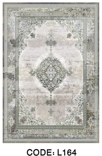 خرید ارزان فرشینه سنتی وینتیج فرشینه آفتاب کد L164مخمل شانل ترک استپدار