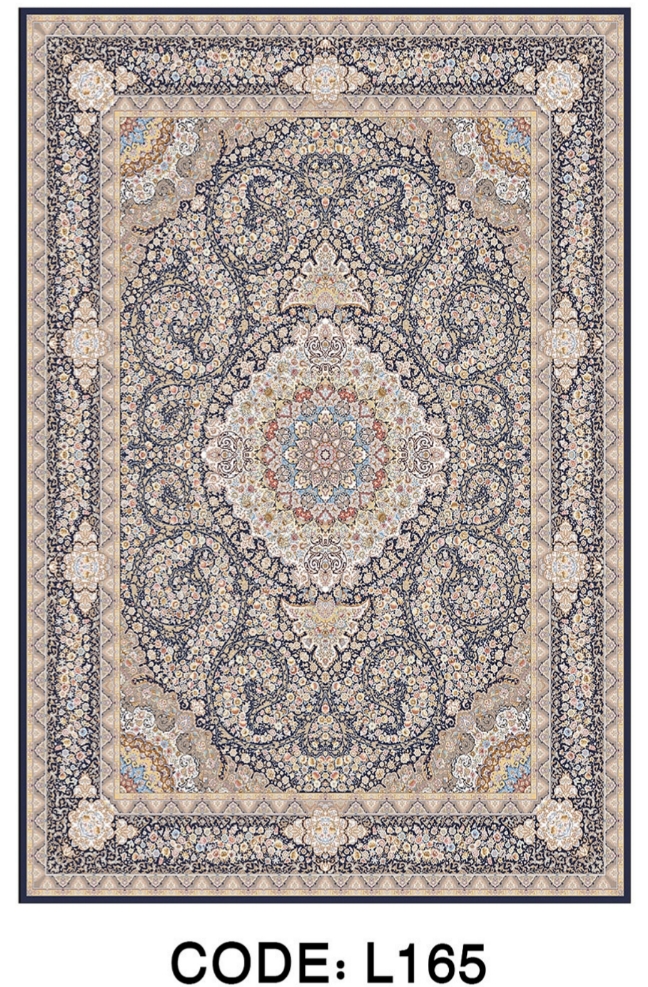 خرید ارزان فرشینه سنتی فرشینه آفتاب کد L165مخمل شانل ترک استپدار