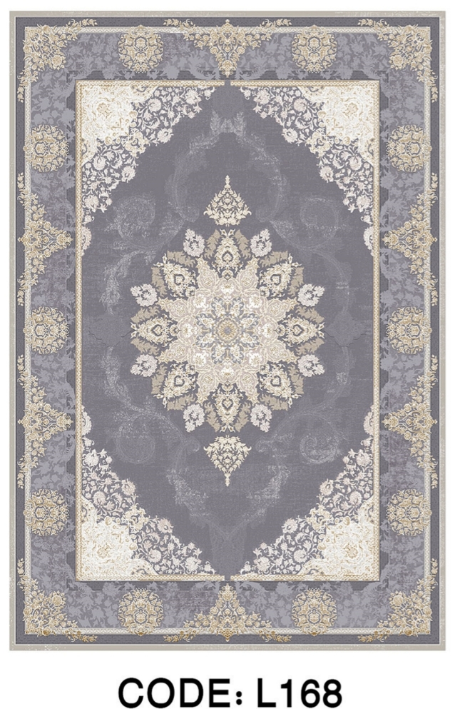 خرید ارزان فرشینه سنتی فرشینه آفتاب کد L168مخمل شانل ترک استپدار