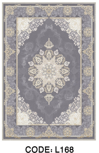 خرید ارزان فرشینه سنتی فرشینه آفتاب کد L168مخمل شانل ترک استپدار