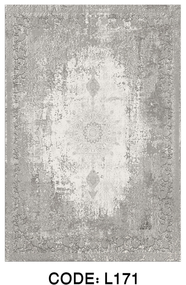 خرید ارزان فرشینه سنتی وینتیج فرشینه آفتاب کد L171مخمل شانل ترک استپدار