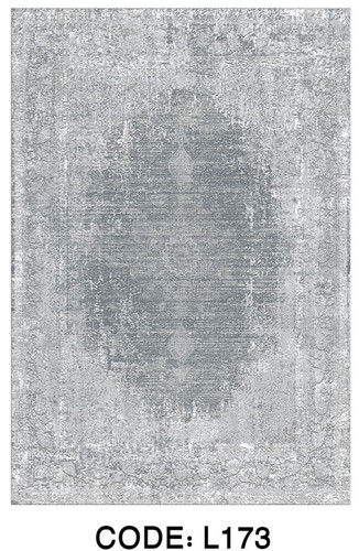 خرید ارزان فرشینه سنتی وینتیج فرشینه آفتاب کد L173مخمل شانل ترک استپدار