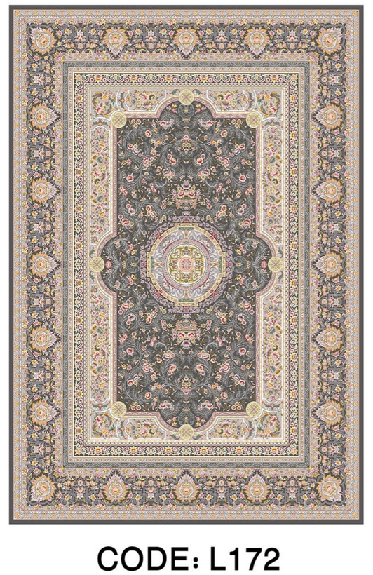 خرید ارزان فرشینه سنتی فرشینه آفتاب کد L172مخمل شانل ترک استپدار
