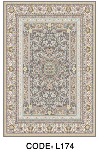 خرید ارزان فرشینه سنتی فرشینه آفتاب کد L174مخمل شانل ترک استپدار