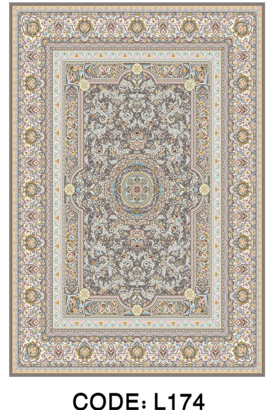خرید ارزان فرشینه سنتی فرشینه آفتاب کد L174مخمل شانل ترک استپدار