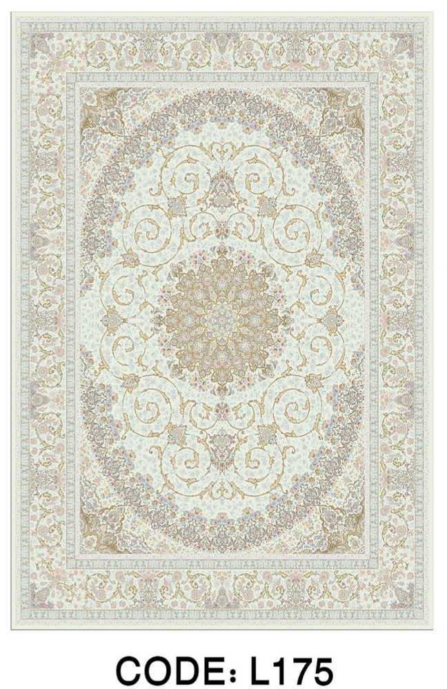 خرید ارزان فرشینه سنتی فرشینه آفتاب کد L175مخمل شانل ترک استپدار