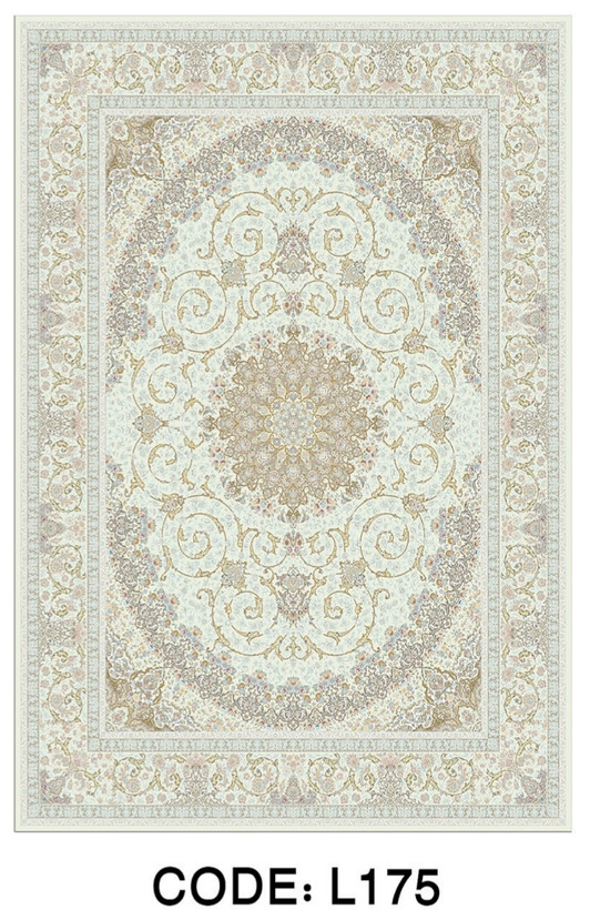 خرید ارزان فرشینه سنتی فرشینه آفتاب کد L175مخمل شانل ترک استپدار