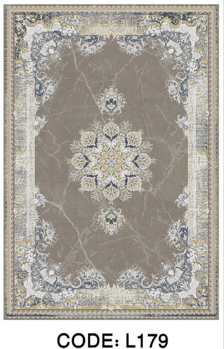 خرید ارزان فرشینه سنتی فرشینه آفتاب کد L179مخمل شانل ترک استپدار