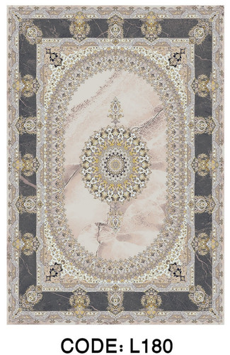 خرید ارزان فرشینه سنتی فرشینه آفتاب کد L180مخمل شانل ترک استپدار