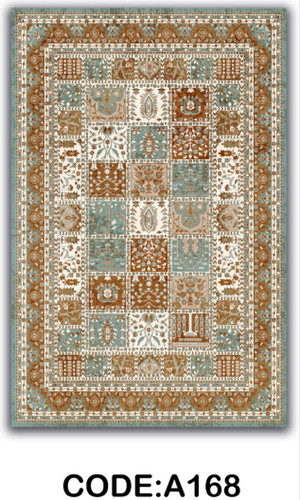 خرید ارزان فرشینه خشتی فرشینه آفتاب کد A168مخمل شانل ترک استپدار