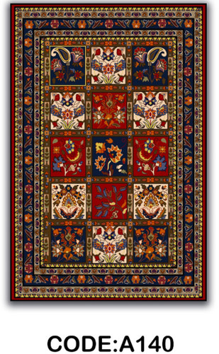 خرید ارزان فرشینه خشتی فرشینه آفتاب کد A140مخمل شانل ترک استپدار