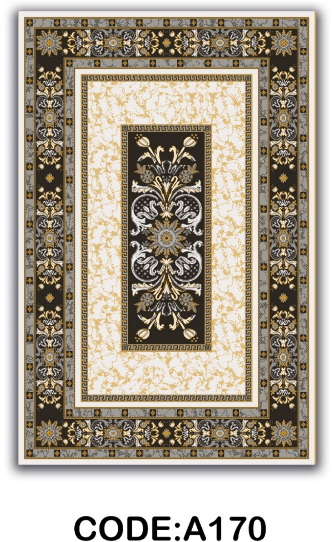 خرید ارزان فرشینه ورساچه فرشینه آفتاب کد A170مخمل شانل ترک استپدار