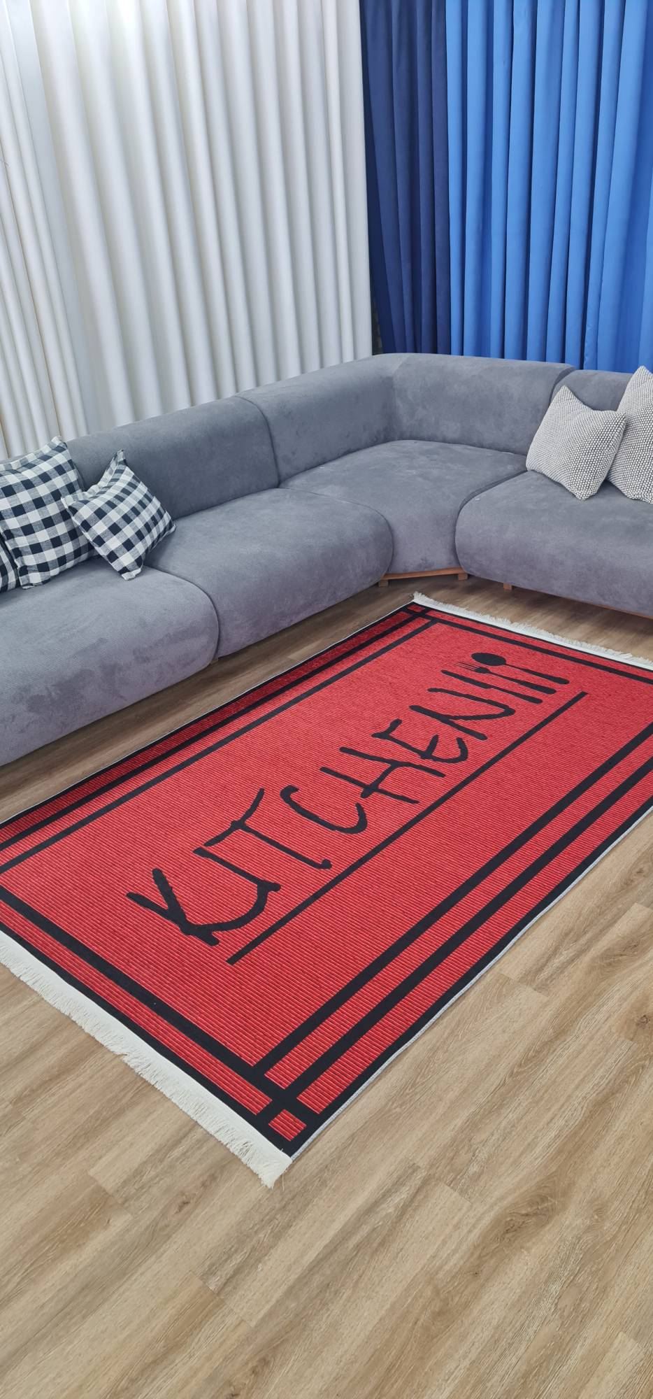 قیمت مناسب فرشینه آشپزخانه فرشینه آفتاب کدK136مخمل شانل ترک استپدار