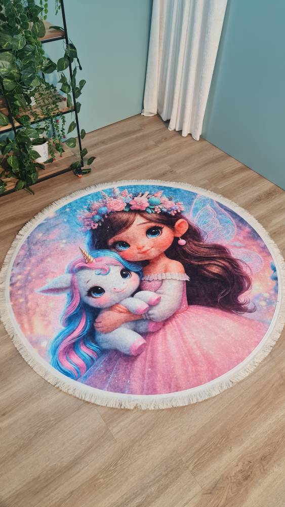 قیمت مناسب فرشینه اتاق کودک فرشینه آفتاب کدU430مخمل شانل ترک استپدار