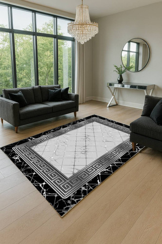 خرید ارزان فرشینه ورساچه فرشینه آفتاب کد H418مخمل شانل ترک استپدار