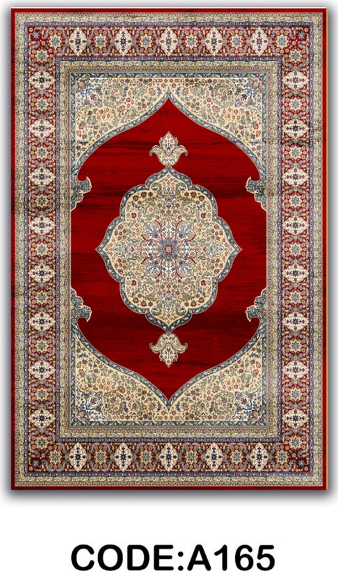 خرید ارزان فرشینه لاکی فرشینه آفتاب کد A165مخمل شانل ترک استپدار