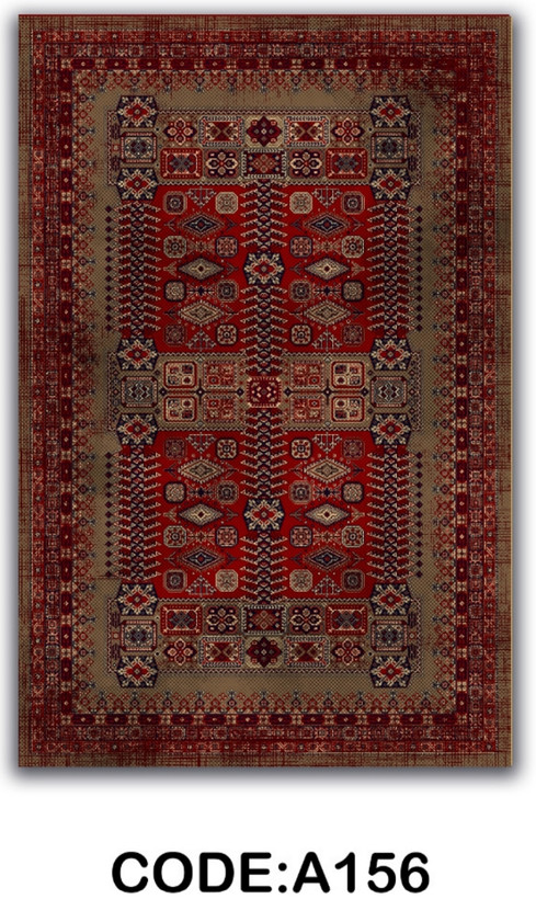 خرید ارزان فرشینه لاکی فرشینه آفتاب کد A156مخمل شانل ترک استپدار