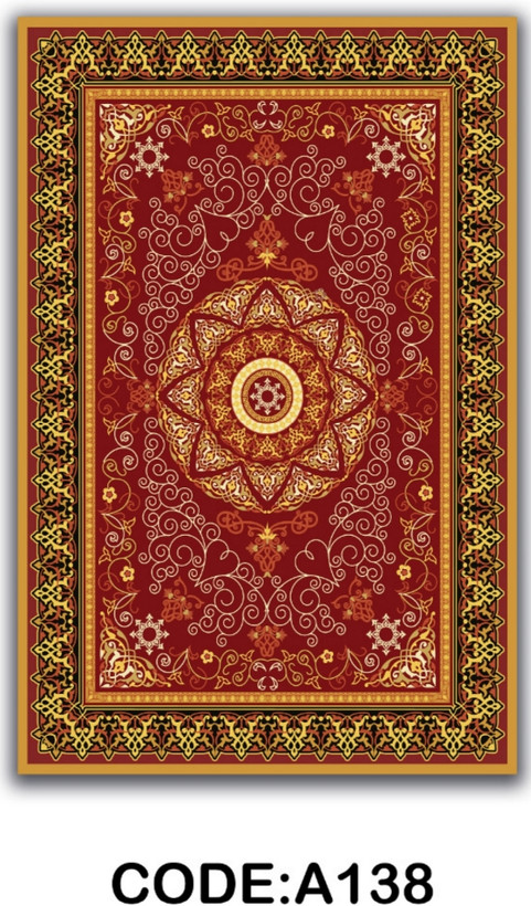 خرید ارزان فرشینه لاکی فرشینه آفتاب کد A138مخمل شانل ترک استپدار
