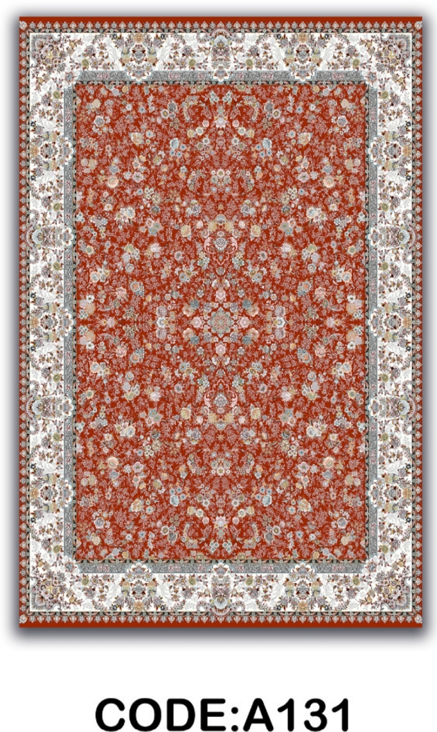خرید ارزان فرشینه لاکی فرشینه آفتاب کد A131مخمل شانل ترک استپدار