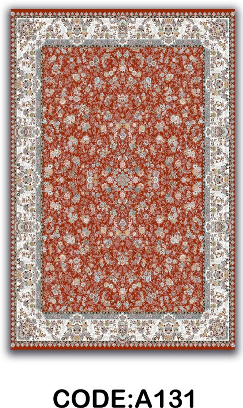 خرید ارزان فرشینه لاکی فرشینه آفتاب کد A131مخمل شانل ترک استپدار