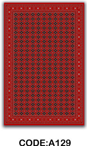 خرید ارزان فرشینه لاکی فرشینه آفتاب کد A129مخمل شانل ترک استپدار