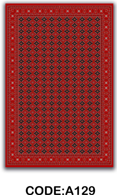 خرید ارزان فرشینه لاکی فرشینه آفتاب کد A129مخمل شانل ترک استپدار
