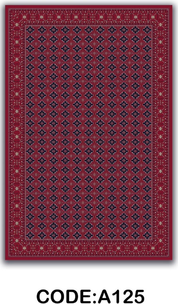 خرید ارزان فرشینه لاکی فرشینه آفتاب کد A125مخمل شانل ترک استپدار
