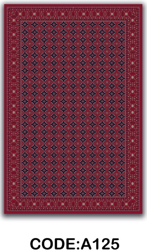 خرید ارزان فرشینه لاکی فرشینه آفتاب کد A125مخمل شانل ترک استپدار
