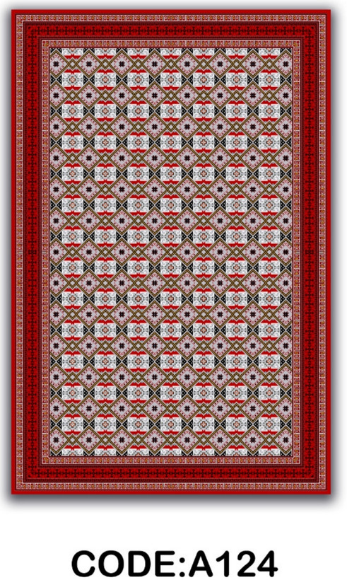خرید ارزان فرشینه لاکی فرشینه آفتاب کد A124مخمل شانل ترک استپدار