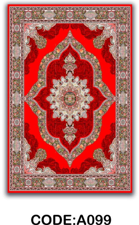 خرید ارزان فرشینه لاکی فرشینه آفتاب کد A099مخمل شانل ترک استپدار