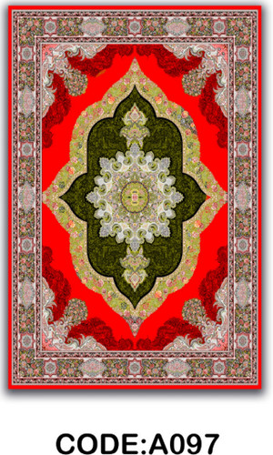 خرید ارزان فرشینه لاکی فرشینه آفتاب کد A097مخمل شانل ترک استپدار