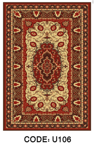 خرید ارزان فرشینه لاکی فرشینه آفتاب کدU106مخمل شانل ترک استپدار