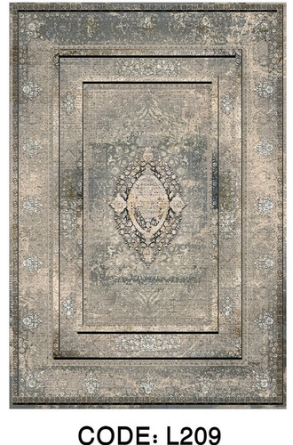 خرید ارزان فرشینه سنتی وینتیج فرشینه آفتاب کد L209مخمل شانل ترک استپدار