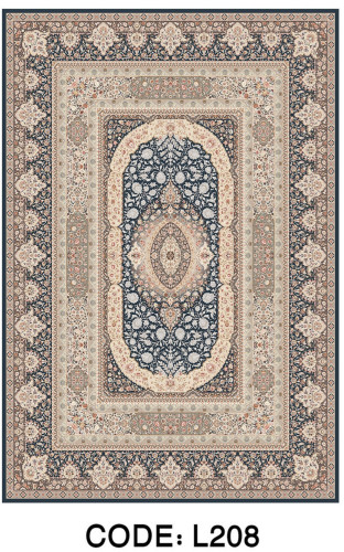 خرید ارزان فرشینه سنتی فرشینه آفتاب کد L208مخمل شانل ترک استپدار