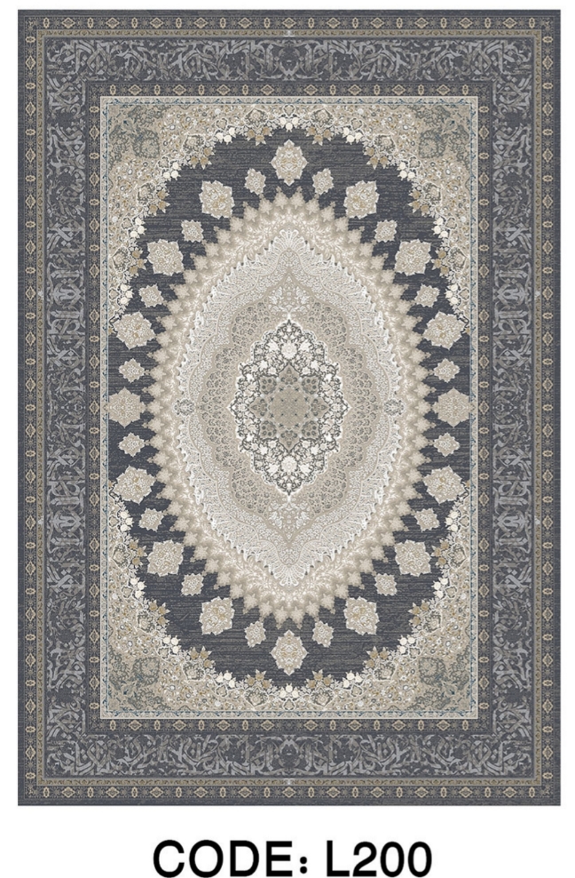 فرشینه سنتی فرشینه آفتاب کد L200مخمل شانل ترک استپدار