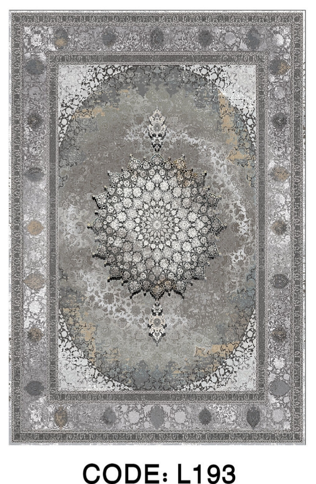 خرید ارزان فرشینه سنتی وینتیج فرشینه آفتاب کد L193مخمل شانل ترک استپدار