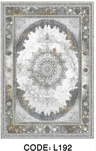 خرید ارزان فرشینه سنتی وینتیج فرشینه آفتاب کد L192مخمل شانل ترک استپدار