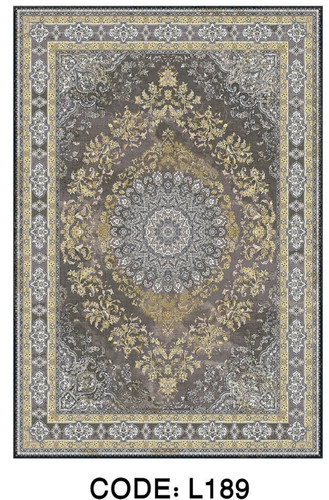 خرید ارزان فرشینه سنتی وینتیج فرشینه آفتاب کد L189مخمل شانل ترک استپدار