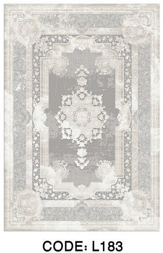 خرید ارزان فرشینه سنتی وینتیج فرشینه آفتاب کد L183مخمل شانل ترک استپدار