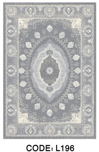 خرید ارزان فرشینه سنتی فرشینه آفتاب کد L196مخمل شانل ترک استپدار