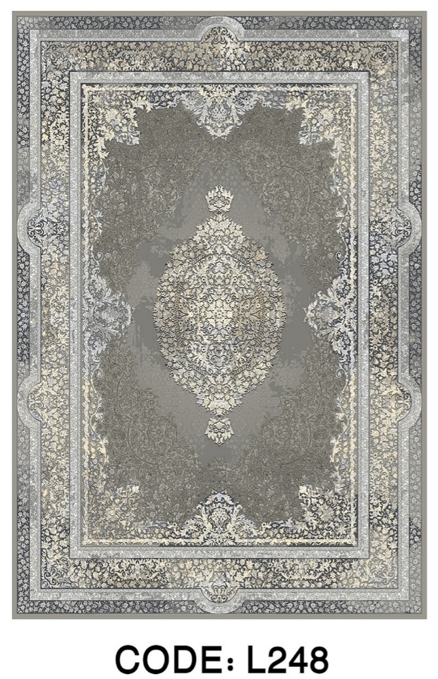 خرید ارزان فرشینه سنتی فرشینه آفتاب کد L248مخمل شانل ترک استپدار