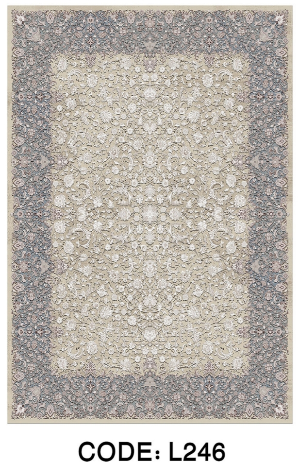 خرید ارزان فرشینه سنتی فرشینه آفتاب کد L246مخمل شانل ترک استپدار