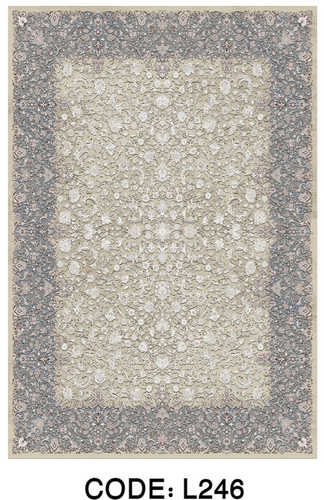 خرید ارزان فرشینه سنتی فرشینه آفتاب کد L246مخمل شانل ترک استپدار