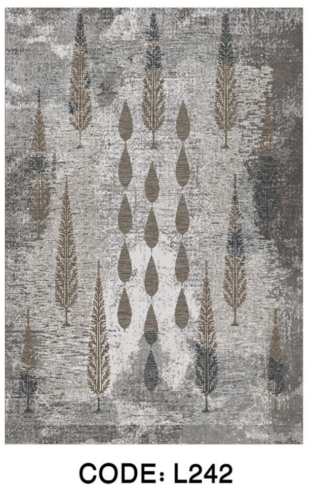 خرید ارزان فرشینه سنتی فرشینه آفتاب کد L242مخمل شانل ترک استپدار